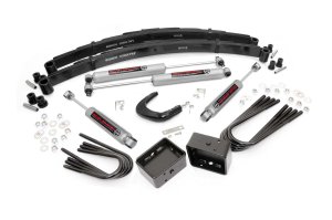 GMC K15 Suburban Suspension Lift Kit - Front + Rear - Rough Country - 4 Inch Lift | RR Blocks - '75-'76